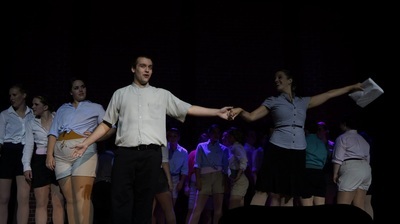 Connor Gibbs dancing with Kimberly Williams.