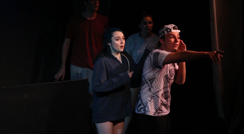 The Fairy and Pinocchio watch Gepetto's boat get swallowed by the Sharkfish.