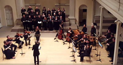 Connor singing in a choir at CSt. Mark's Church-in-the-Bowery in New York.