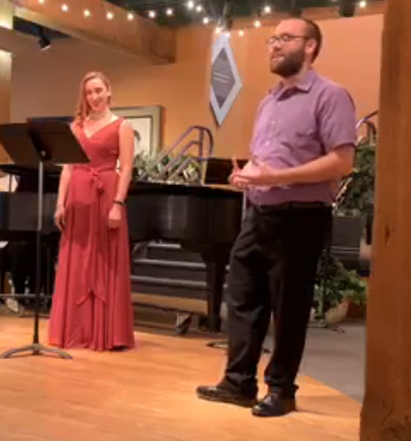 Connor speaks to the audience about his song "Façade."