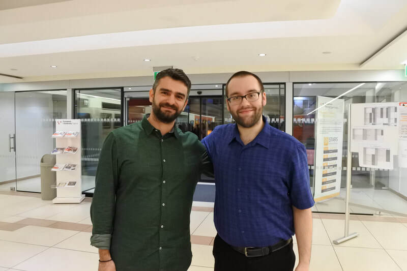 Connor with George Christofi.