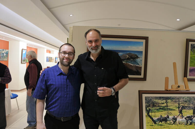 Connor with bassoonist Vassilis Priovolos