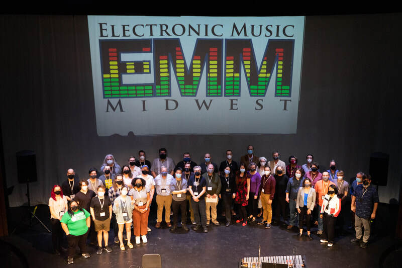 Large group of composers at Electronic Music Midwest 2022.