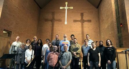 Connor with Composer's Choir of Connecticut.