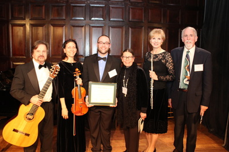 Connor with Wagner College faculty and performers.