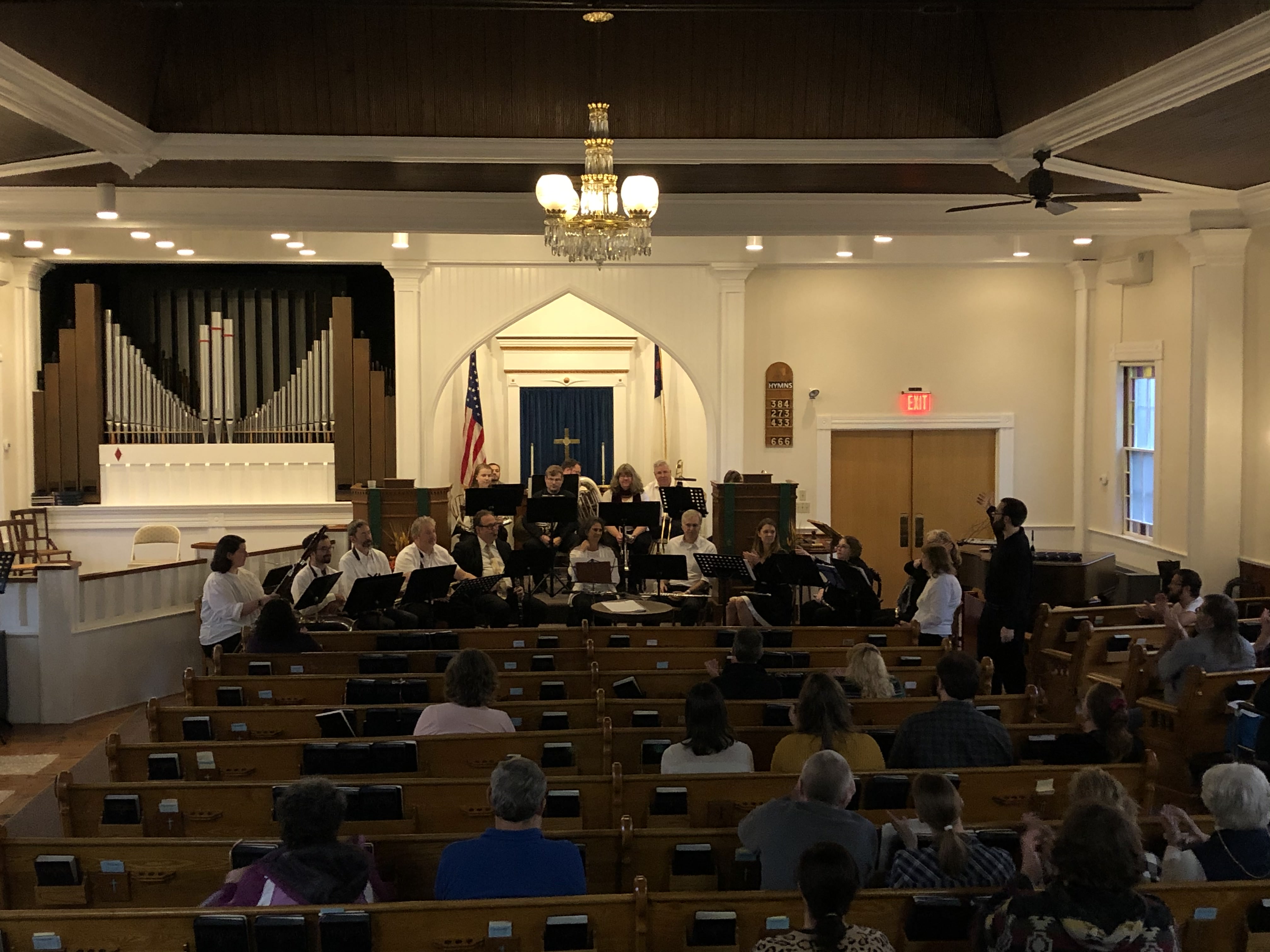 Connor presents the performers from his concert 