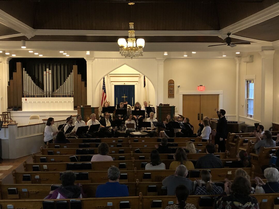 Connor presents the performers from his concert 