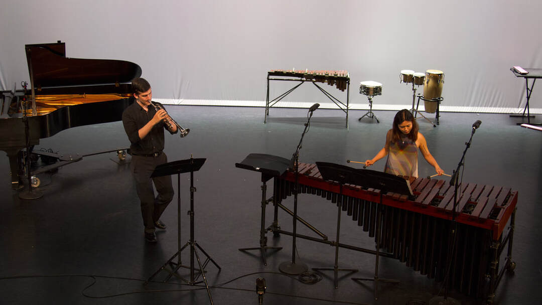 Steve Sharp and Crystal Chu perform Connor's work for trumpet and marimba.
