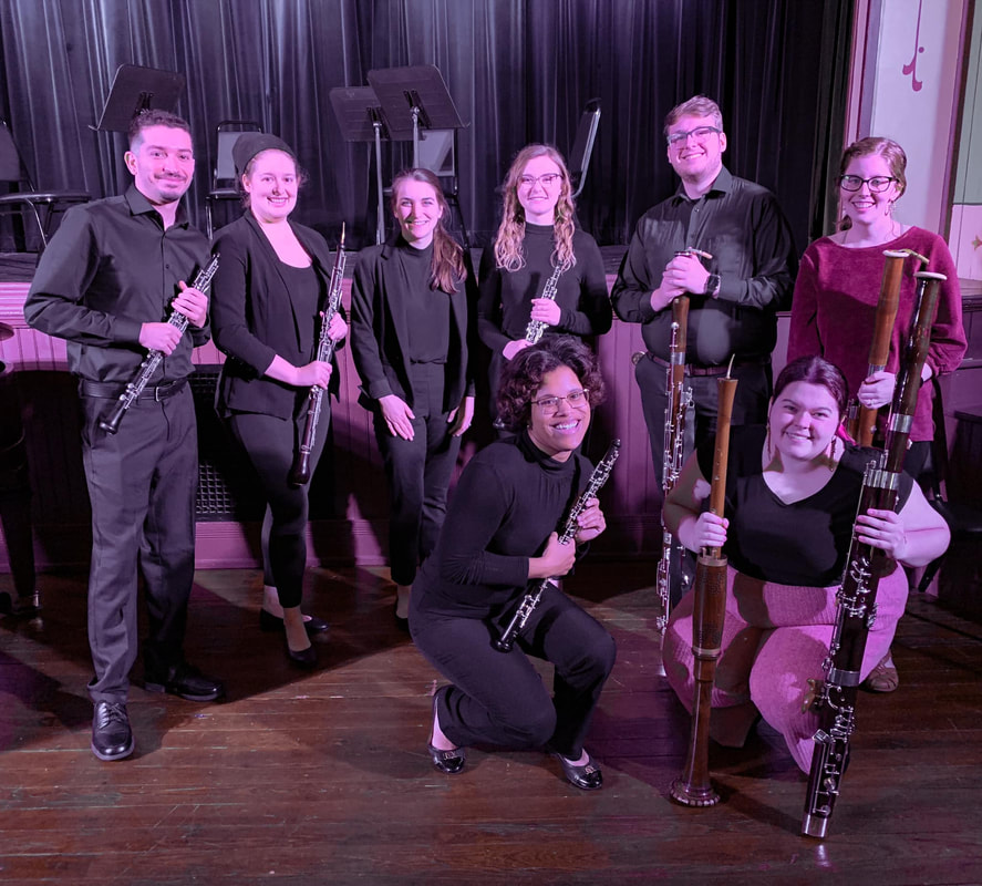The performers from the all-double reed concert 