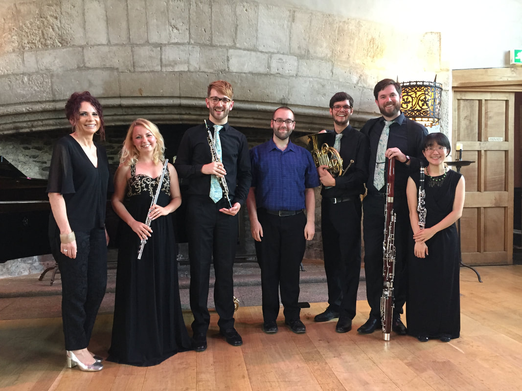 Connor with Atéa Wind Quintet and Joanna MacGregor.